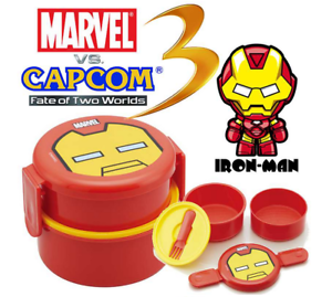 Skater - 日本製Ironman鋼鐵俠圓形雙層飯盒/零食盒