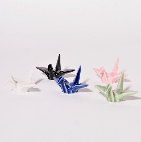 日本製摺紙鶴型筷子座一套五件