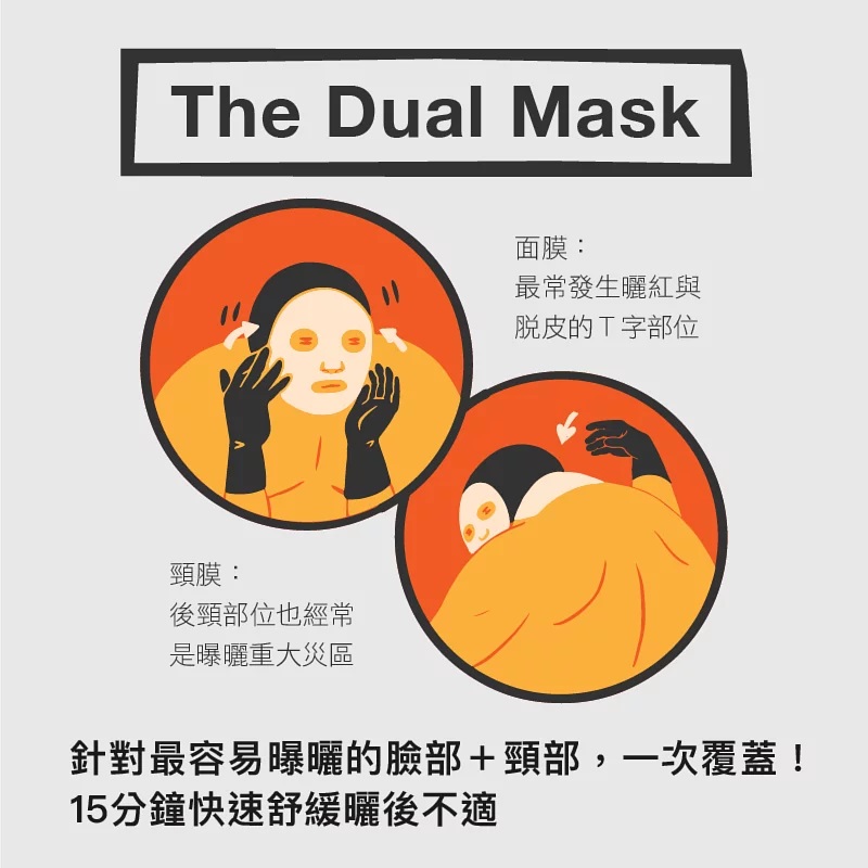 AKIMIA MONSTER 曝獸對策 全覆式曬後舒緩面膜 facial mask (3片裝) - Image 4