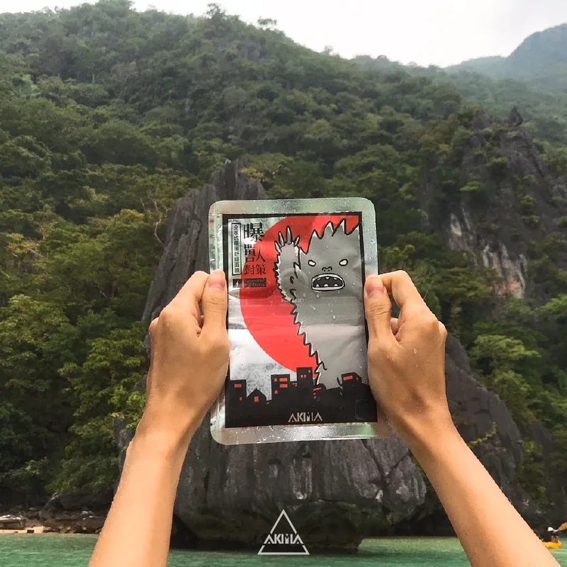 AKIMIA MONSTER 曝獸對策 全覆式曬後舒緩面膜 facial mask (3片裝) - Image 12