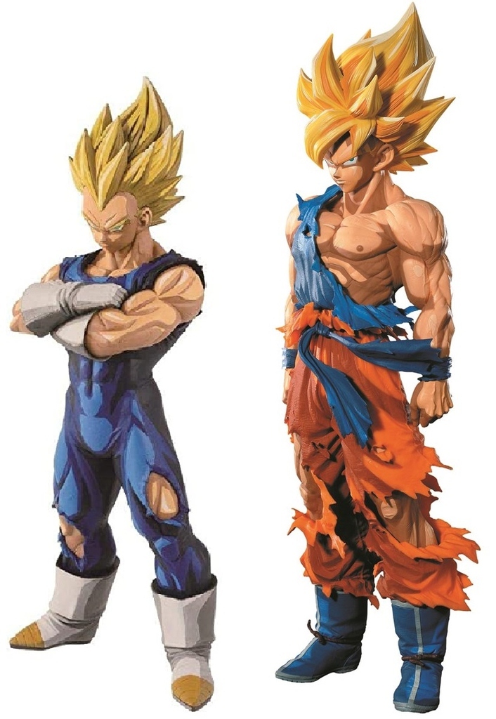 BANPRESTO 海外限定版 龍珠Z 景品 SMSP 孫悟空 比達 2D漫畫色